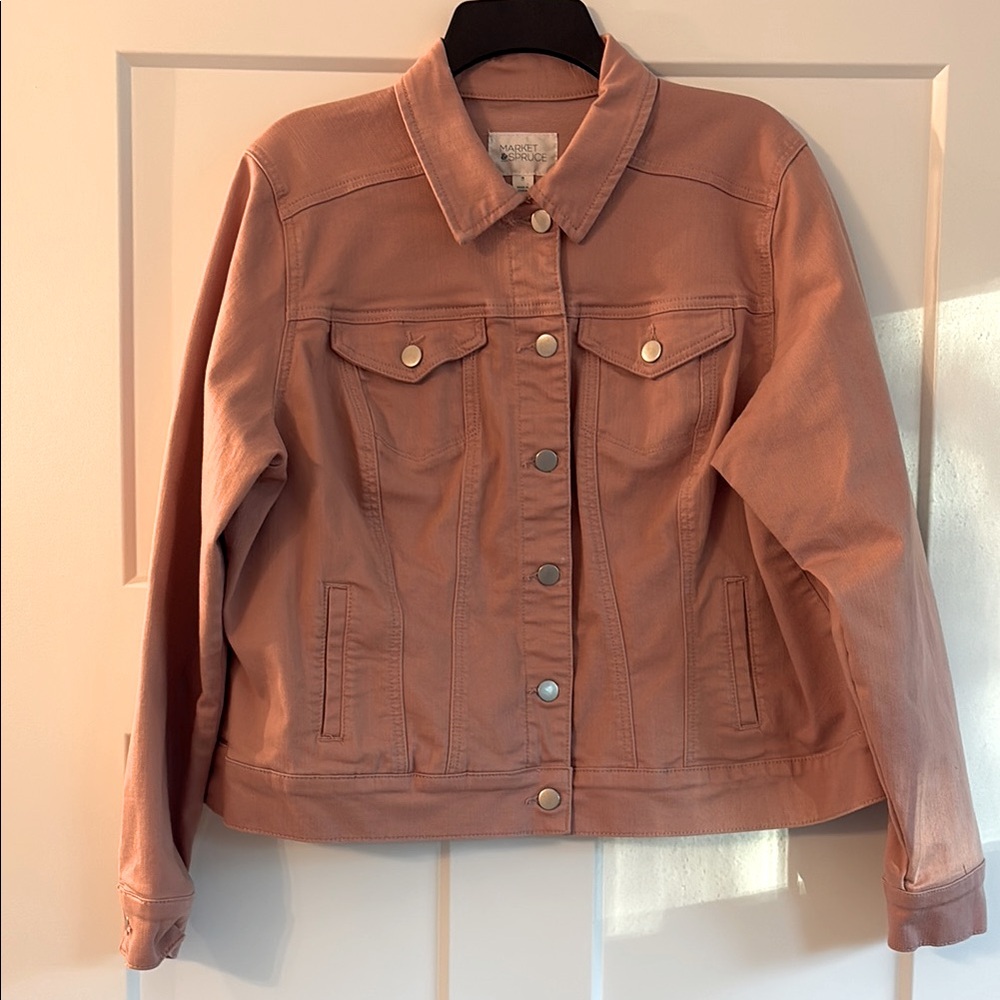 Market & Spruce 1X dusty rose jacket